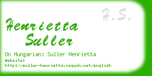 henrietta suller business card